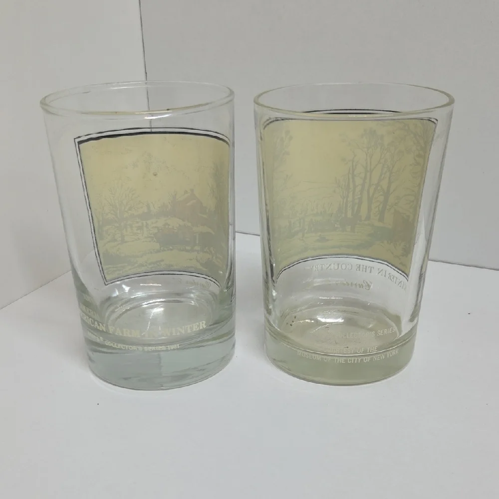 Vintage 1981 Arbys Scenic Glass Tumbler Set